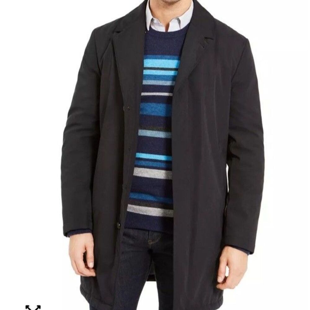 Lauren Ralph Lauren Men's Lark Classic-Fit Thermaltech Heated Black Raincoat 40S